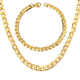 LUXUKISSKIDS New Trendy Bracelet Necklace Men Jewelry Set Gold Color Chain Necklace Bracelet African Dubai Jewelry Sets