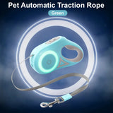 Streamer Led Lights Dog Leash Automatic Extending Nylon Leash Leads Premium Durable Pet Walking Leads Traction Rope Pet Products