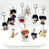11pcs/set Anime Inuyasha Acrylic Keychains Accessories Cute Bag Pendant for fans gifts