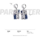 Eetit Vintage Denim Originality Personality Fashion Copper Earrings Drop Dangle Jewelry for Stylish Women Gift