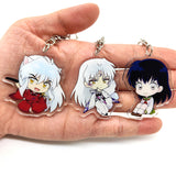 11pcs/set Anime Inuyasha Acrylic Keychains Accessories Cute Bag Pendant for fans gifts