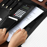 Leather University A4 Conference Portfolio Folder Clipboard Paper for Document Desk Organizers Suitcase for Office Stationery