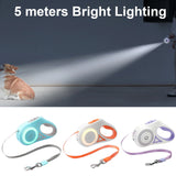 Streamer Led Lights Dog Leash Automatic Extending Nylon Leash Leads Premium Durable Pet Walking Leads Traction Rope Pet Products