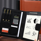 Leather University A4 Conference Portfolio Folder Clipboard Paper for Document Desk Organizers Suitcase for Office Stationery