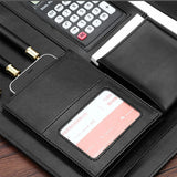 Leather University A4 Conference Portfolio Folder Clipboard Paper for Document Desk Organizers Suitcase for Office Stationery
