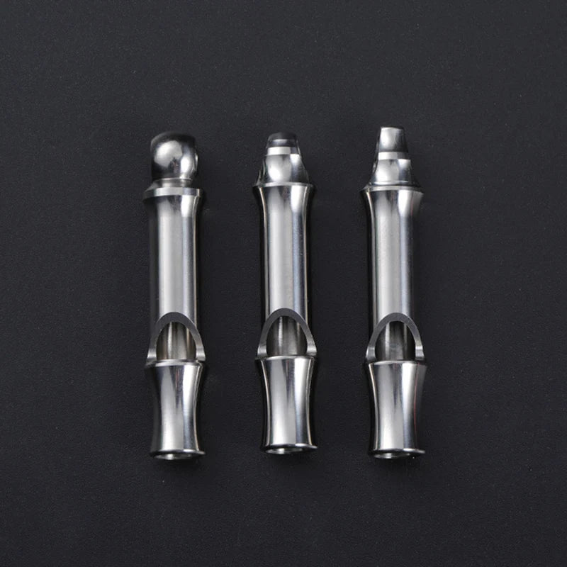 120dB Titanium Alloy Whistle High Decibel Single Tube Pet Dog Cat Training Whistle Outdoor Survival Multifunctional EDC Tools