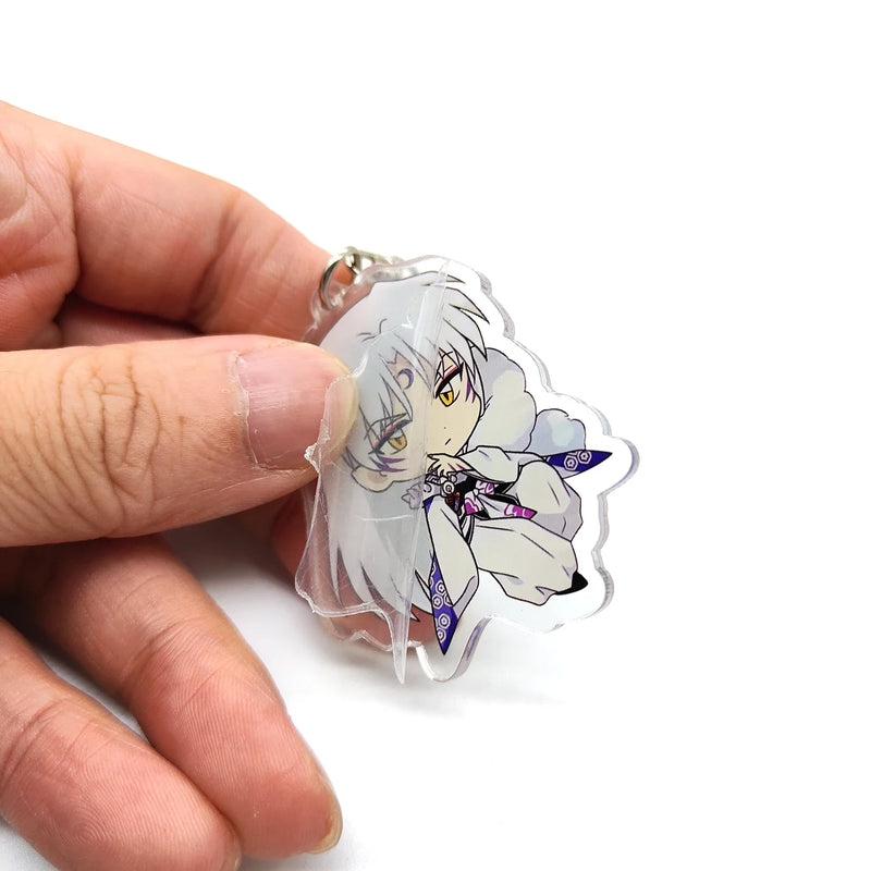 11pcs/set Anime Inuyasha Acrylic Keychains Accessories Cute Bag Pendant for fans gifts