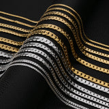HIYEE Fashion Classic 3-8MM Figaro Chain Stainless Steel Non-Fading Waterproof Necklace For Men's And Women's Parties