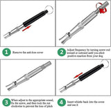 Dog Whistle 2 Pack Adjustable Ultrasonic Whistle To Stop Barking for Dogs Ultrasonic Silent Control for Dogs Black Strap Lanyard