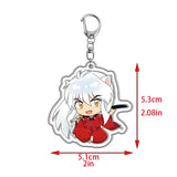11pcs/set Anime Inuyasha Acrylic Keychains Accessories Cute Bag Pendant for fans gifts