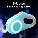 Streamer Led Lights Dog Leash Automatic Extending Nylon Leash Leads Premium Durable Pet Walking Leads Traction Rope Pet Products
