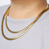 HIYEE Fashion Classic 3-8MM Figaro Chain Stainless Steel Non-Fading Waterproof Necklace For Men's And Women's Parties