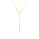 Simple V-shaped Long Sexy Clavicle Necklace Gold Color Long Neck Chain Women Vertical Bar Pendant Necklace Party Jewelry Gifts